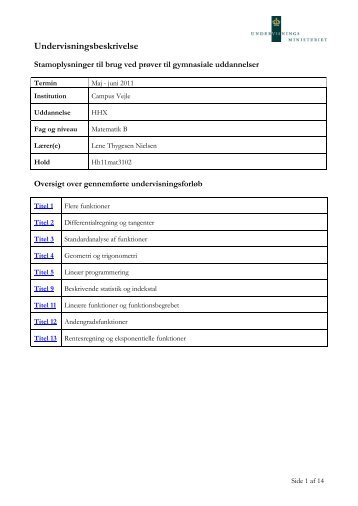 hh11mat3102 Lene Thygesen Nielsen - Campus Vejle