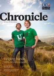 Chronicle - Communications - University of Canterbury