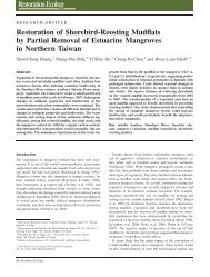 2010 Huang et al. Restoration of Shorebird- Mudflats by Mangrove ...