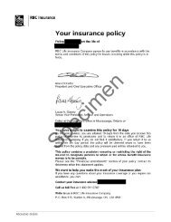 RBC Universal Life sample policy - RBC Insurance