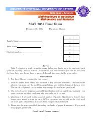 MAT 2355 Final Exam - Université d'Ottawa