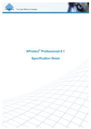 XProtect Professional 8.1 Specification Sheet - Milestone