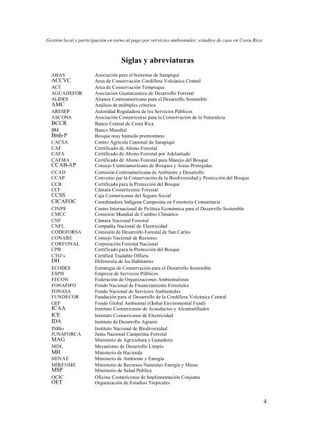 Estudios de caso en Costa Rica