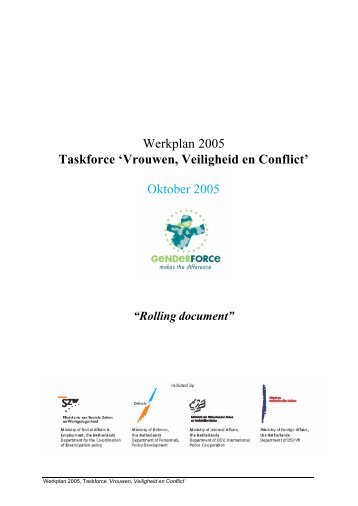 Werkplan 2005 Taskforce 'Vrouwen, Veiligheid en Conflict' Oktober ...