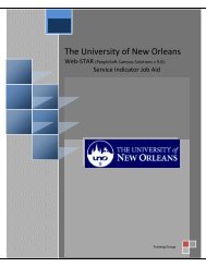 Service Indicator - The University of New Orleans - PeopleSoft ...