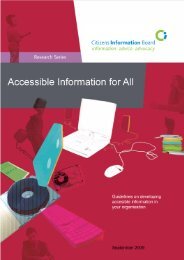 Accessible information for all (2009) (pdf) - Citizens Information Board