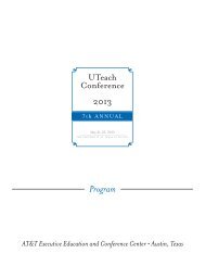Conference Program - The UTeach Institute