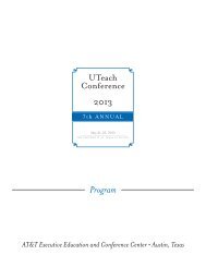 Conference Program - The UTeach Institute