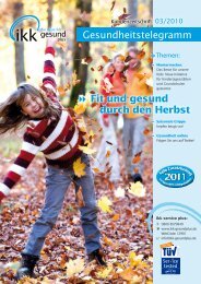  Fit und gesund durch den Herbst - IKK gesund plus