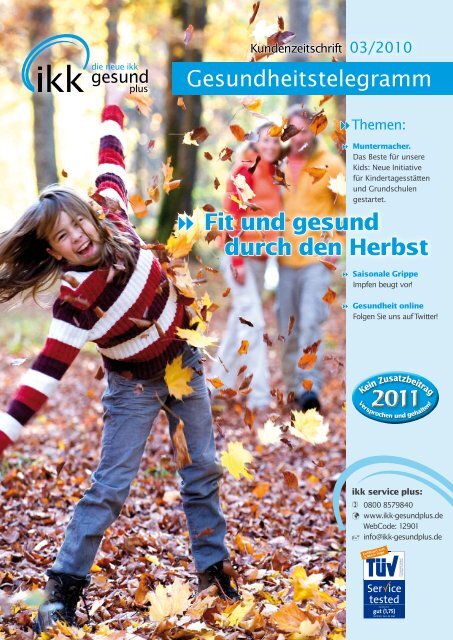 Fit Und Gesund Durch Den Herbst Ikk Gesund Plus