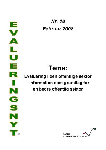 EvalueringsNyt 18. udgave, februar 2008 - Dansk Evalueringsselskab