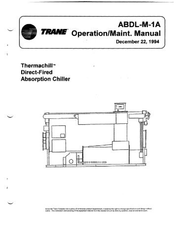 ABDL-M-1A 12/22/1994 Thermachill Direct-Fired Absorption Chiller ...