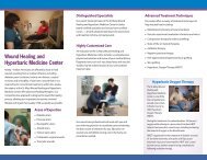 Wound Healing & Hyperbaric Medicine Center brochure - St. Mary ...