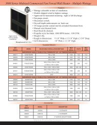 4400 Series Low Profile Commercial Fan Forced Wall Heater