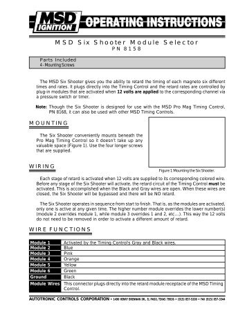 MSD Six Shooter Module Selector - MSD Pro-Mag.com