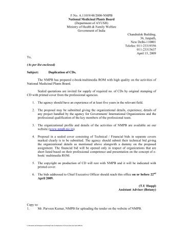 F.No. A.11019/48/2008-NMPB National Medicinal Plants Board ...