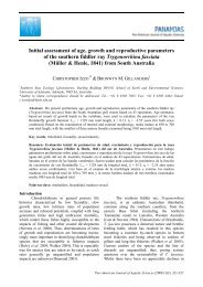 Initial assessment of age, growth and reproductive ... - PanamJAS