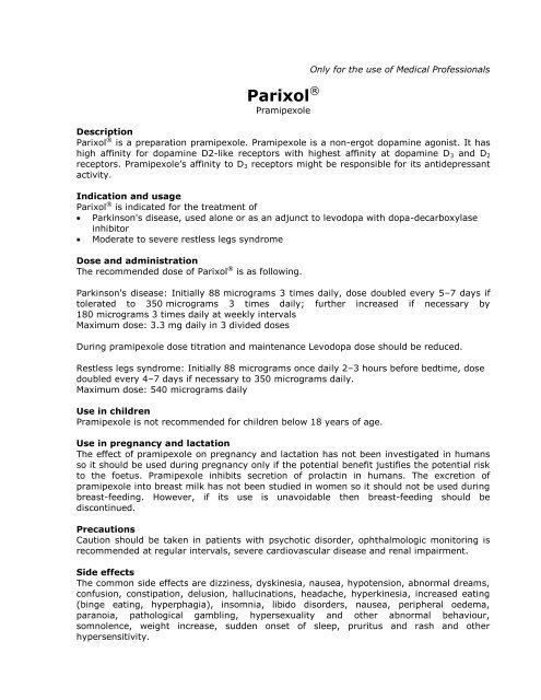 Pramipexole - ACI