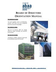 Board Member Orientation Manual - Air Barrier Association of America