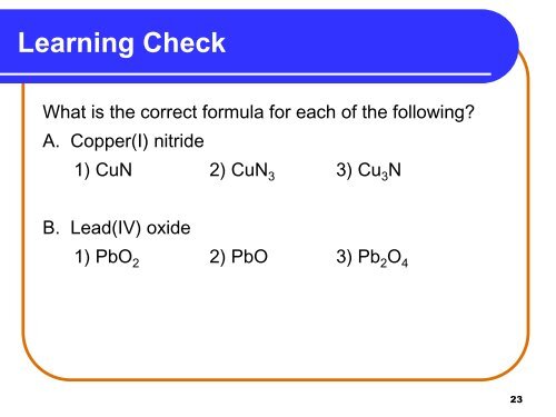 Ionic Formulas and Naming PowerPoint