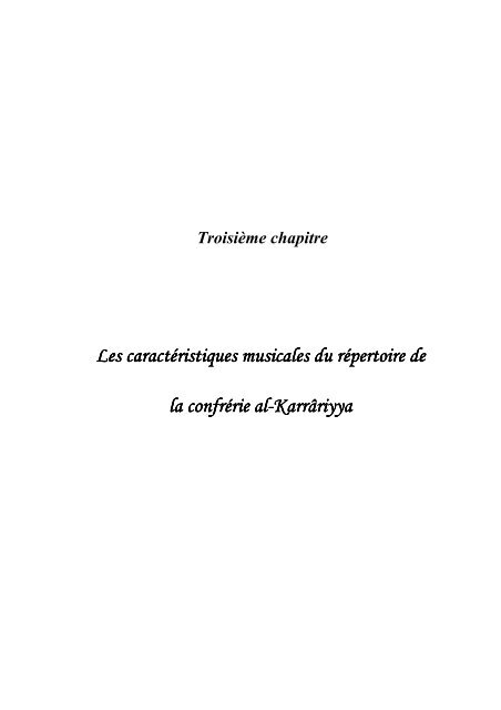 Le répertoire musical de la confrérie religieuse al ... - E-Corpus