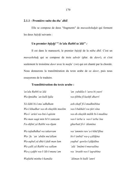 Le répertoire musical de la confrérie religieuse al ... - E-Corpus