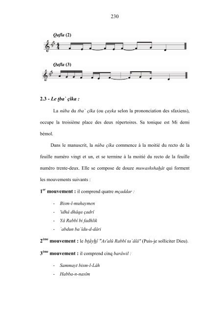 Le répertoire musical de la confrérie religieuse al ... - E-Corpus