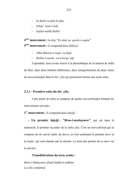 Le répertoire musical de la confrérie religieuse al ... - E-Corpus