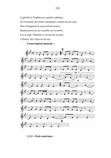 Le répertoire musical de la confrérie religieuse al ... - E-Corpus