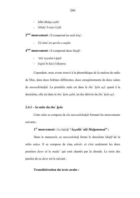 Le répertoire musical de la confrérie religieuse al ... - E-Corpus