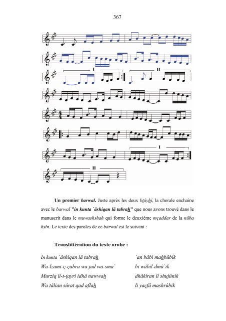 Le répertoire musical de la confrérie religieuse al ... - E-Corpus