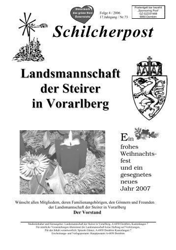 Schilcherpost - Landsmannschaft der Steirer in Vorarlberg