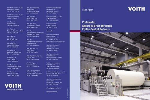 Profilmatic Advanced profile control strategies - Voith