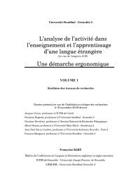 L'analyse de l'activitÃ© dans l'enseignement et l'apprentissage d'une ...