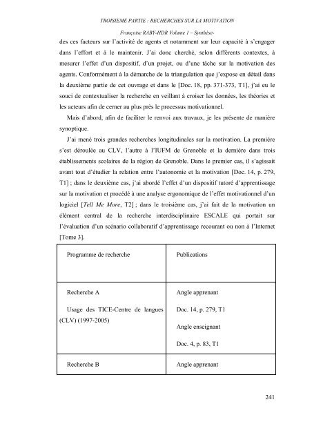 L'analyse de l'activitÃ© dans l'enseignement et l'apprentissage d'une ...