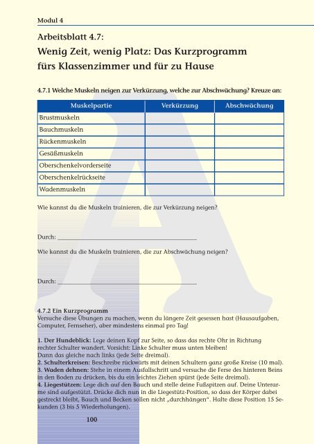 Fit und gesund durch Bewegung und richtige Ernährung