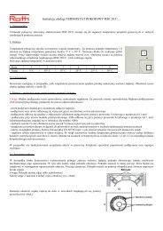 Instrukcja obsÅugi TERMOSTAT POKOJOWY RSF 20 - Roth