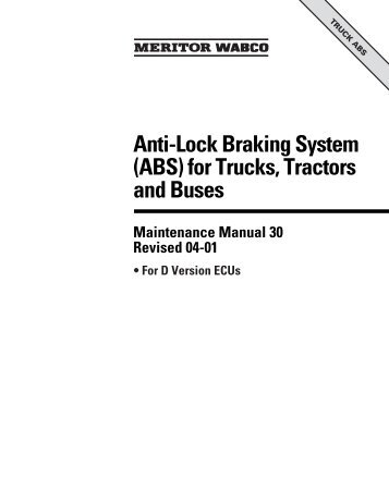 Anti-Lock Braking System (ABS) for Trucks, Tractors and Buses