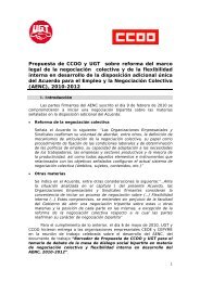 Propuesta Sindical Unitaria para la Reforma de la ... - CCOO