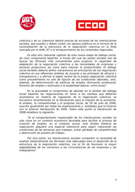 Propuesta Sindical Unitaria para la Reforma de la ... - CCOO