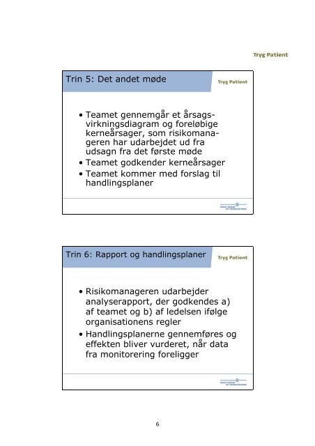 Aggregeret kerneårsagsanalyse - Sikker Patient