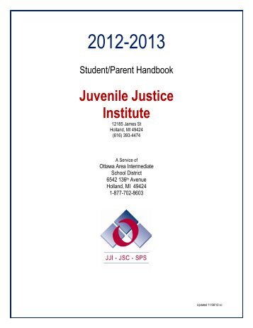 Juvenile Justice Institute - Ottawa Area Intermediate School District