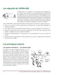 Les objectifs de l'APRA-GIR Les principaux ... - Africa Rice Center