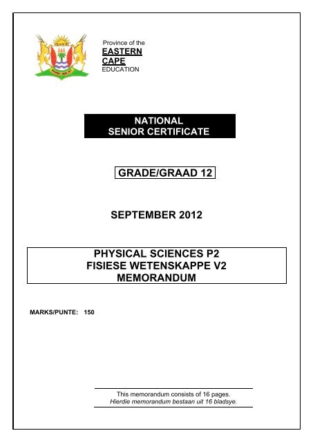 grade/graad 12 september 2012 physical sciences p2 fisiese ...