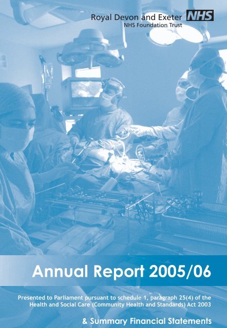 Annual Report 2006 - Royal Devon & Exeter Hospital