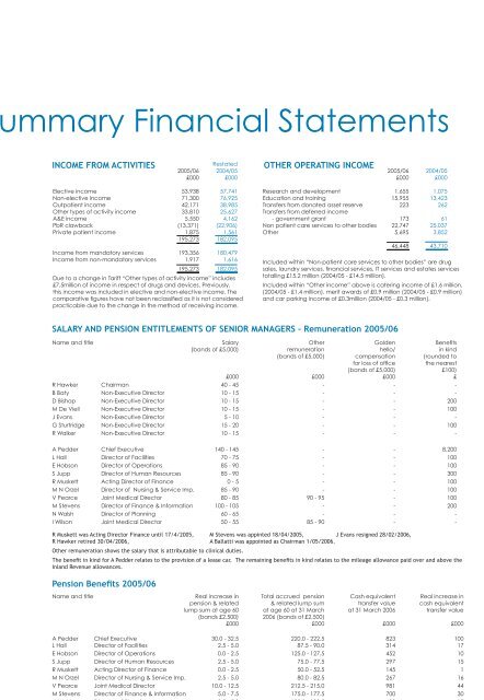 Annual Report 2006 - Royal Devon & Exeter Hospital