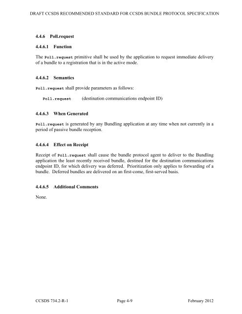 CCSDS 734.2-R-1, CCSDS Bundle Protocol Specification (Red ...