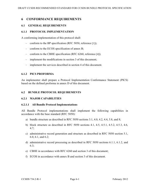 CCSDS 734.2-R-1, CCSDS Bundle Protocol Specification (Red ...