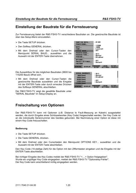 TV Analysator R&SÂ® FSH3-TV - Rohde & Schwarz