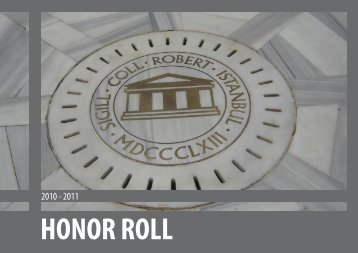 Honor Roll. - Robert College